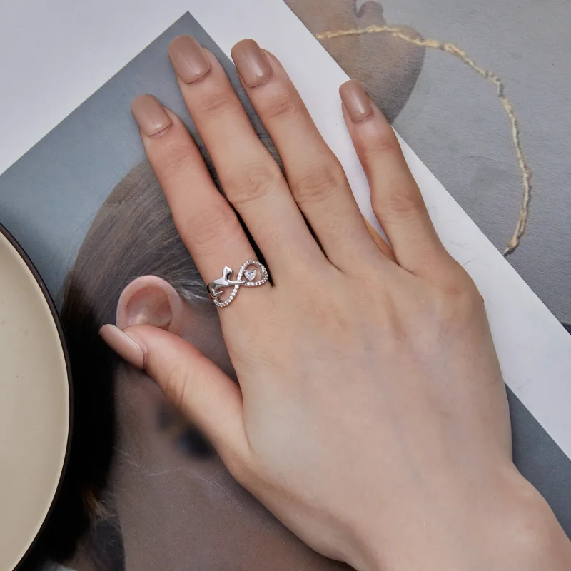 (bilde for) Pandora Style Infinity Knot Ring - SCR918 - Vis 7
