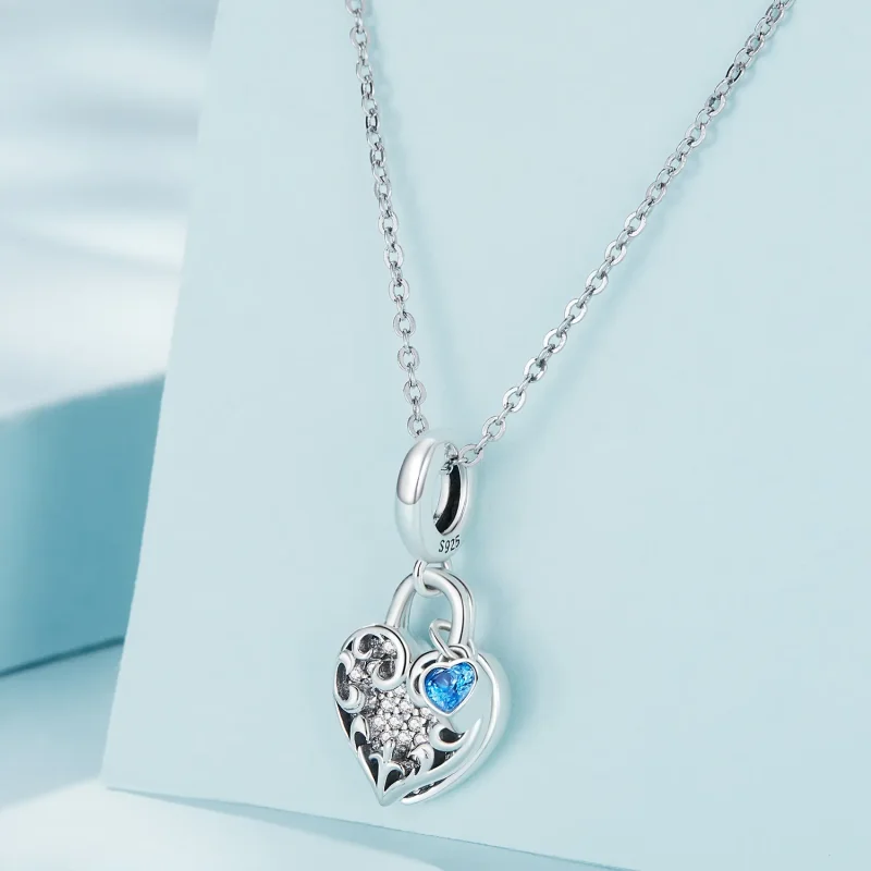 (bilde for) Pandora Style Interlocking Heart Charm - SCC2502 - Vis 2