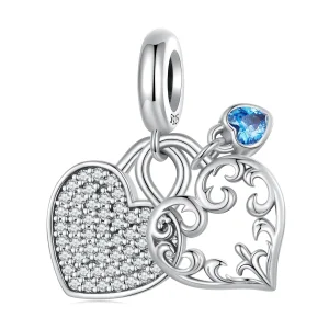 (bilde for) Pandora Style Interlocking Heart Charm - SCC2502