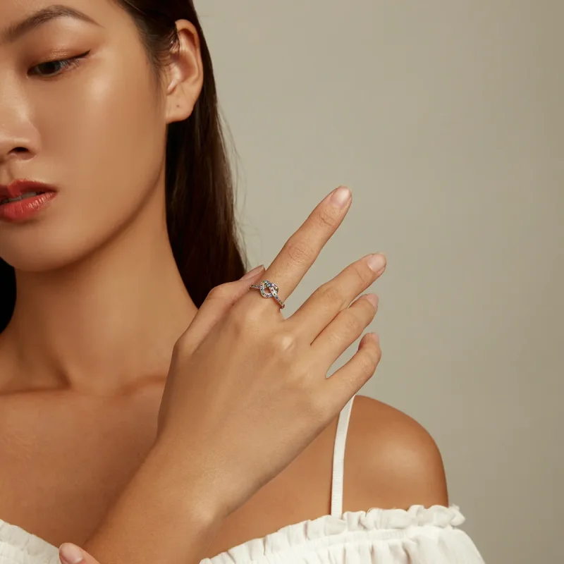 (bilde for) Pandora Style Knotted Heart Ring - SCR790 - Vis 6