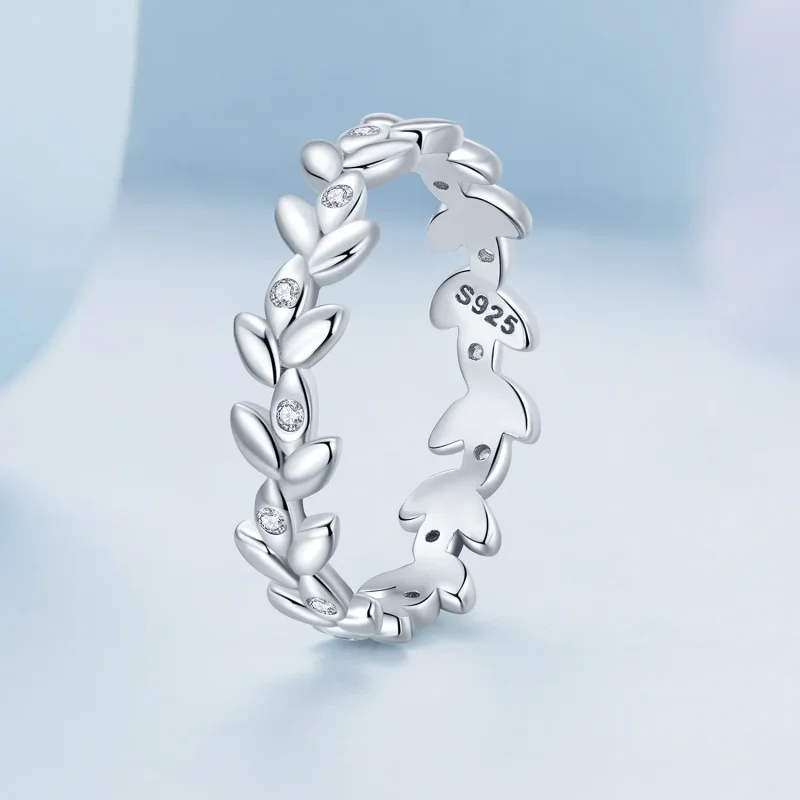 (bilde for) Pandora Style Leaf Ring - BSR306 - Vis 2