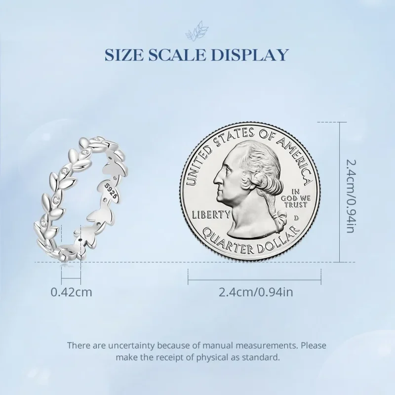 (bilde for) Pandora Style Leaf Ring - BSR306 - Vis 7