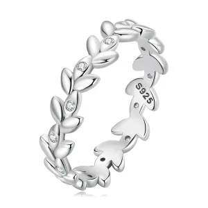 (bilde for) Pandora Style Leaf Ring - BSR306