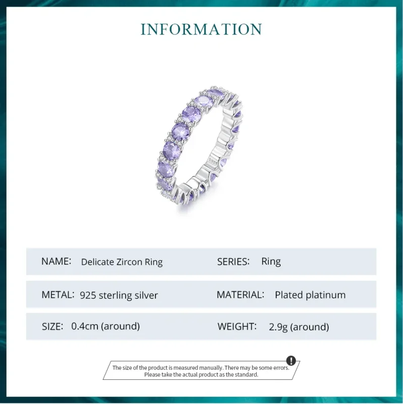(bilde for) Pandora Style lilla ring - BSR340 - Vis 6