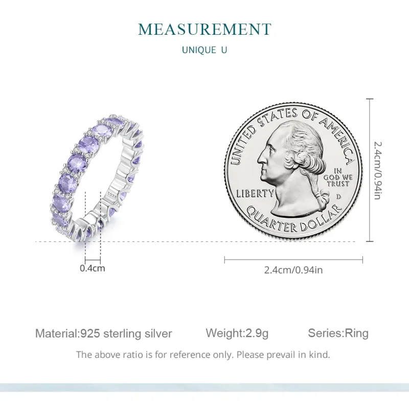 (bilde for) Pandora Style lilla ring - BSR340 - Vis 7