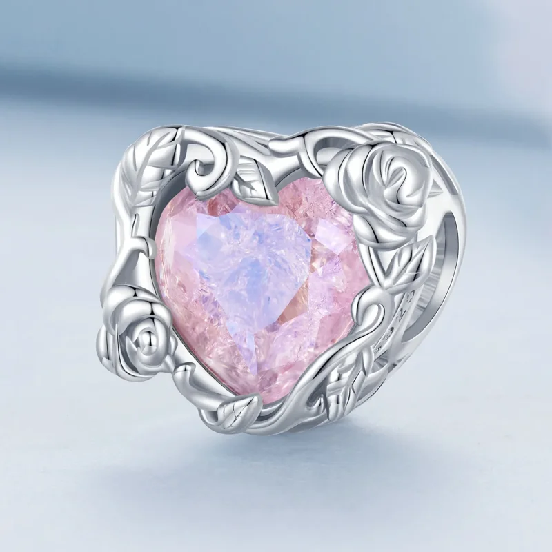 (bilde for) Pandora Style Love Heart Charm - BSC836 - Vis 2