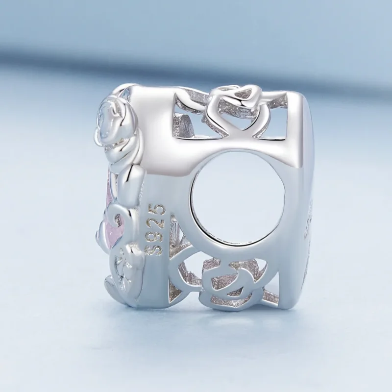 (bilde for) Pandora Style Love Heart Charm - BSC836 - Vis 3