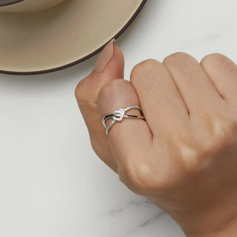 (bilde for) Pandora Style Love Knot Ring - BSR464 - Vis 6