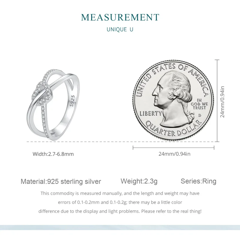 (bilde for) Pandora Style Love Knot Ring - BSR464 - Vis 7