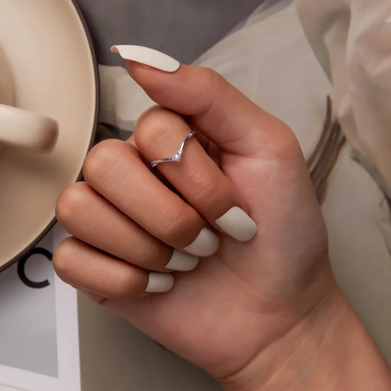 (bilde for) Pandora Style Princess Wishbone Ring - SCR835 - Vis 7