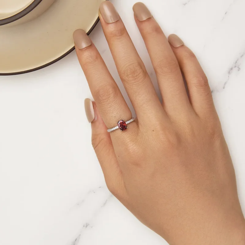 (bilde for) Pandora Style Rød Ring - BSR460-RD - Vis 5
