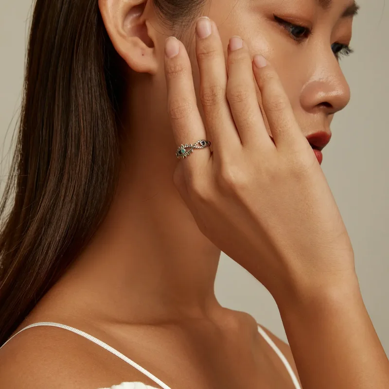 (bilde for) Pandora Style Sapphire Ring - SCR800 - Vis 8