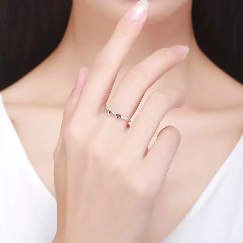 (bilde for) Pandora Style Silver Infinity Ring - SCR094 - Vis 7