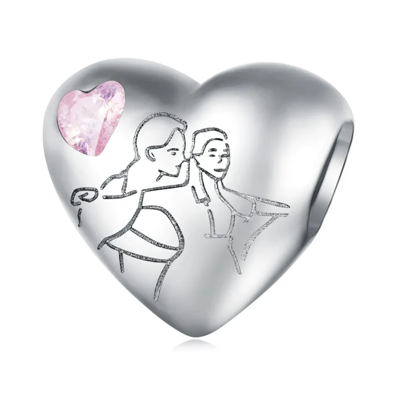 (bilde for) Pandora Style Soulmate Charm - BSC772 - Vis 3