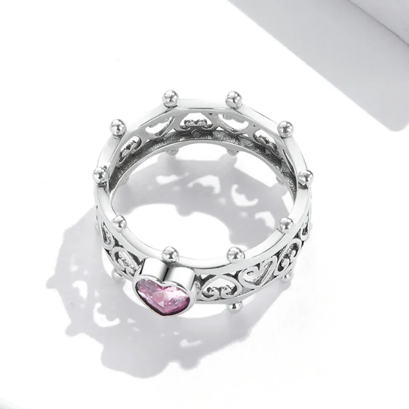 (bilde for) Pandora Style Sparkling Heart Ring - SCR788 - Vis 4