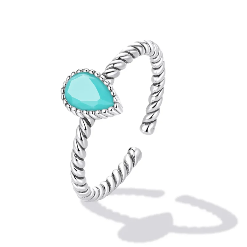 (bilde for) Pandora Style Teardrop Ring - BSR247 - Vis 2