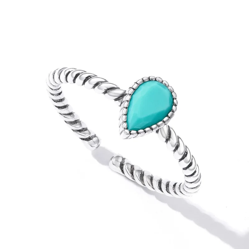 (bilde for) Pandora Style Teardrop Ring - BSR247 - Vis 4