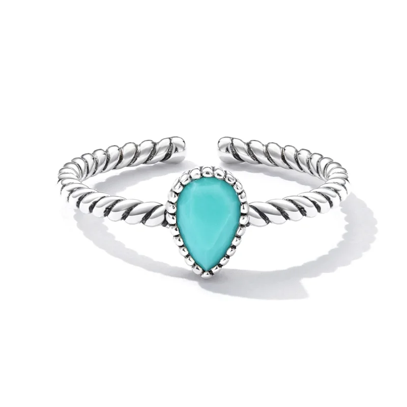 (bilde for) Pandora Style Teardrop Ring - BSR247 - Vis 5