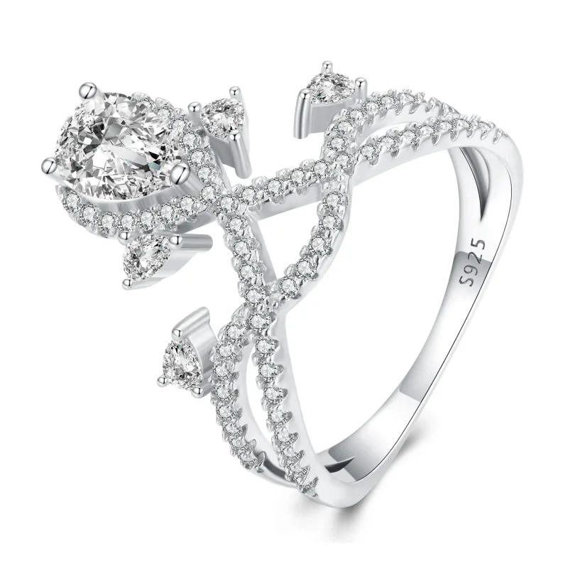 (bilde for) Pandora Style Tiara Ring - BSR368 - Vis 3