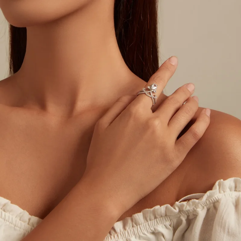 (bilde for) Pandora Style Tiara Ring - BSR368 - Vis 4