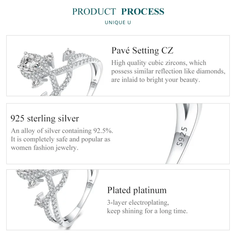 (bilde for) Pandora Style Tiara Ring - BSR368 - Vis 5