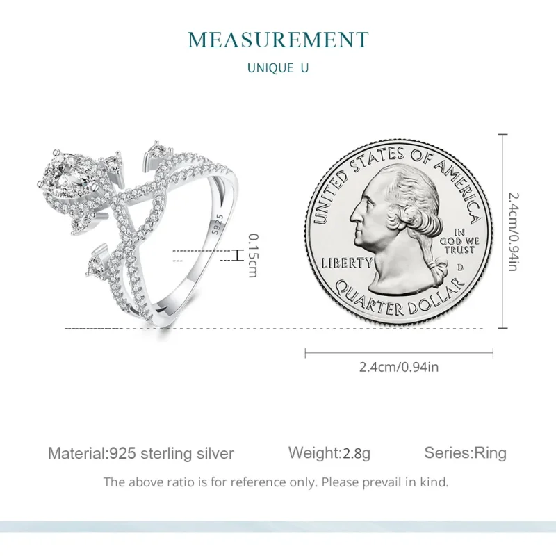 (bilde for) Pandora Style Tiara Ring - BSR368 - Vis 7