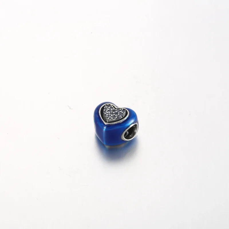 (bilde for) Pandora Blått Snurrende Hjerte Charm - 792750C01 - Vis 3