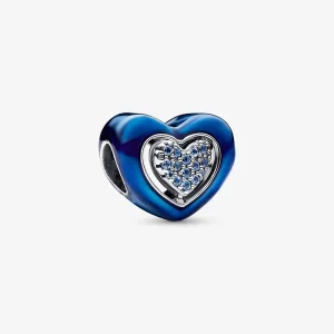 (bilde for) Pandora Blått Snurrende Hjerte Charm - 792750C01