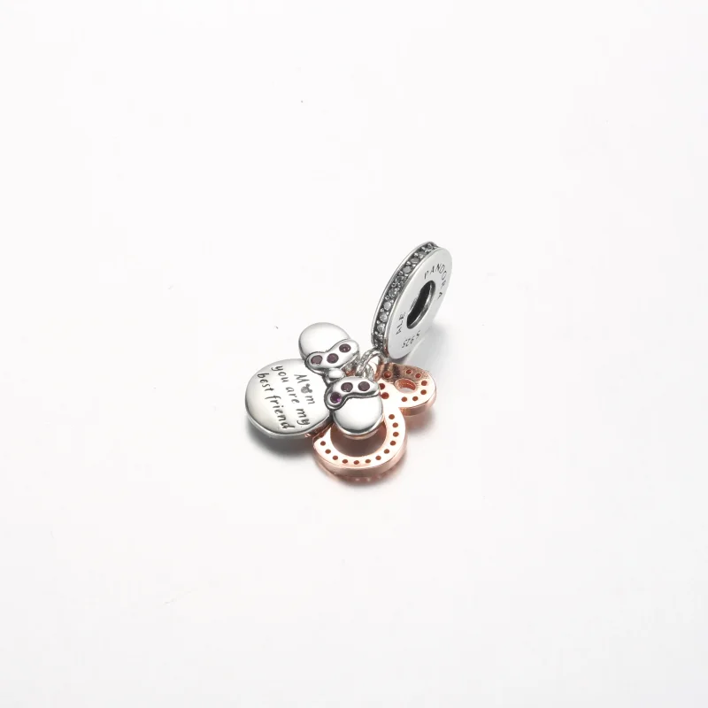 (bilde for) Pandora Disney Minni Mus Silhuett Dobbel Hengende Charm - 782615C01 - Vis 3