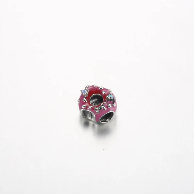 (bilde for) Pandora Donut sterling silver charm with aurora borelalis cubic zirconia, clear - Vis 2
