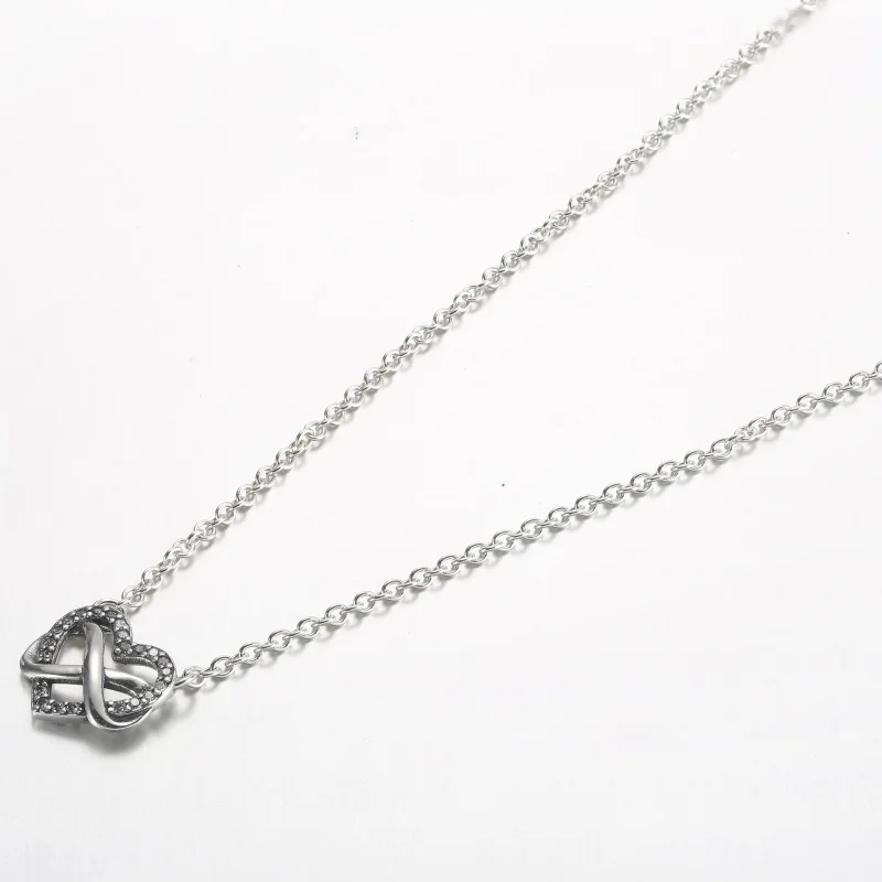 (bilde for) Pandora Funklende Evighetshjerte Collierhalskjede - 392666C01-50 - Vis 2