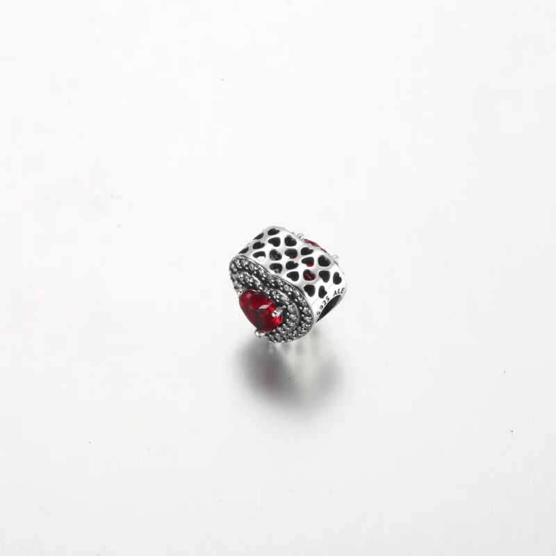 (bilde for) Pandora Funklende Flatt Hjerte Charm - 799218C02 - Vis 3