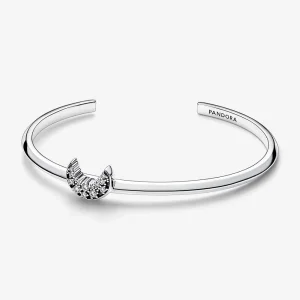 (bilde for) Pandora Funklende Halvmåne Åpent Bangle - 592789C01