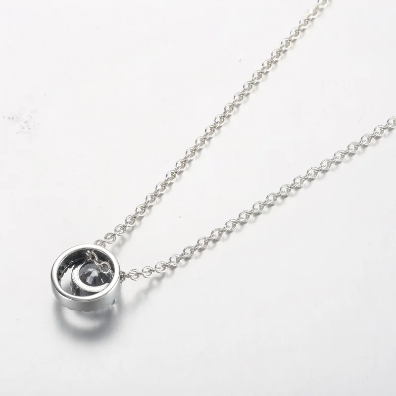(bilde for) Pandora Funklende Rund Halo Anheng Collier Halskjede - 361174C01-45 - Vis 3