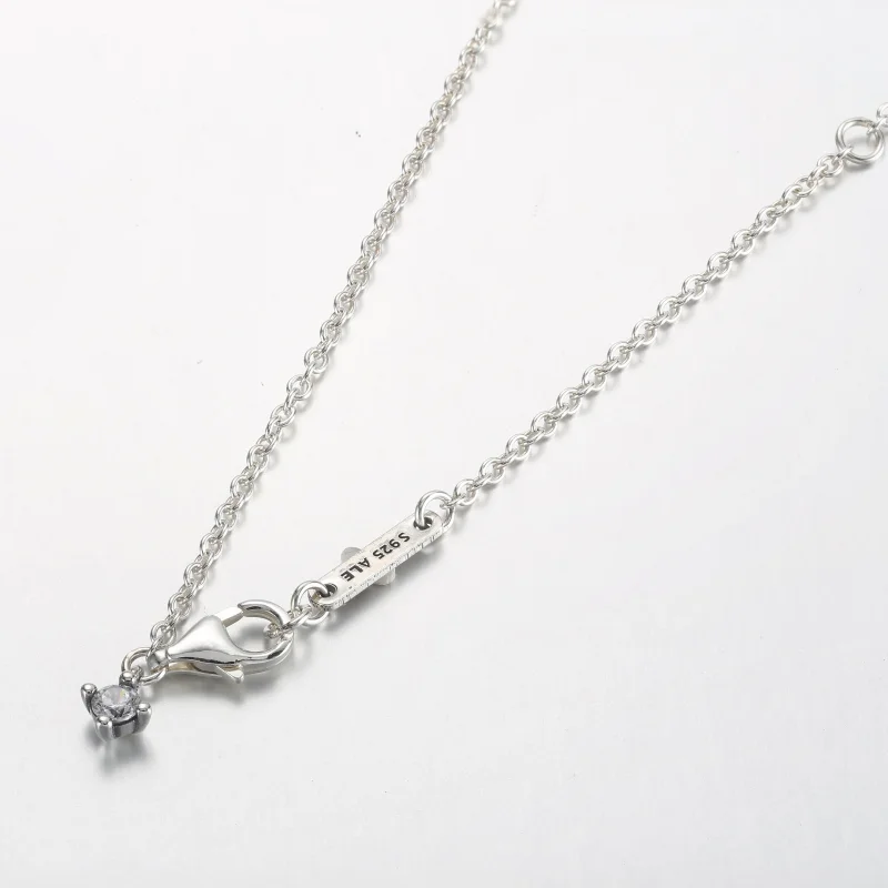 (bilde for) Pandora Funklende Rund Halo Anheng Collier Halskjede - 361174C01-45 - Vis 4