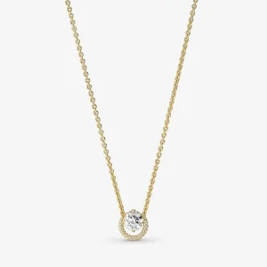 Pandora Funklende Rund Halo Anheng Collier Halskjede - 361174C01-45 (bilde for) Pandora Funklende Rund Halo Anheng Collier Halskjede - 361174C01-45
