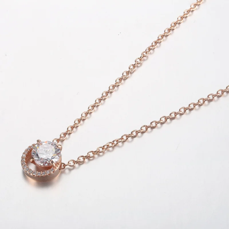 (bilde for) Pandora Glitrende Rund Halo Pendant Collier Halskjede - 361174C02-45 - Vis 2