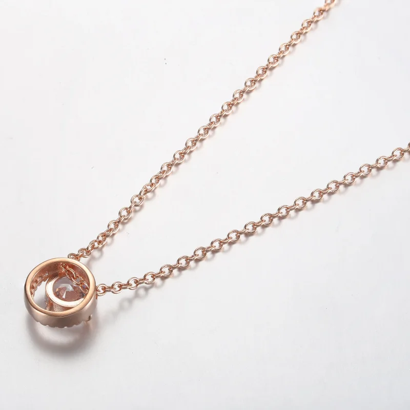(bilde for) Pandora Glitrende Rund Halo Pendant Collier Halskjede - 361174C02-45 - Vis 3