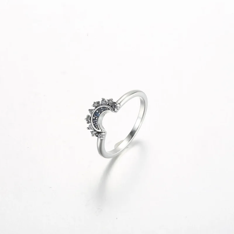 (bilde for) Pandora Himmelsk Blå Funklende Måne Charm - 192675C01 - Vis 2