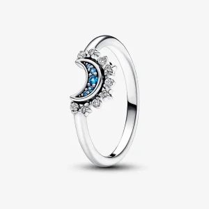 (bilde for) Pandora Himmelsk Blå Funklende Måne Charm - 192675C01