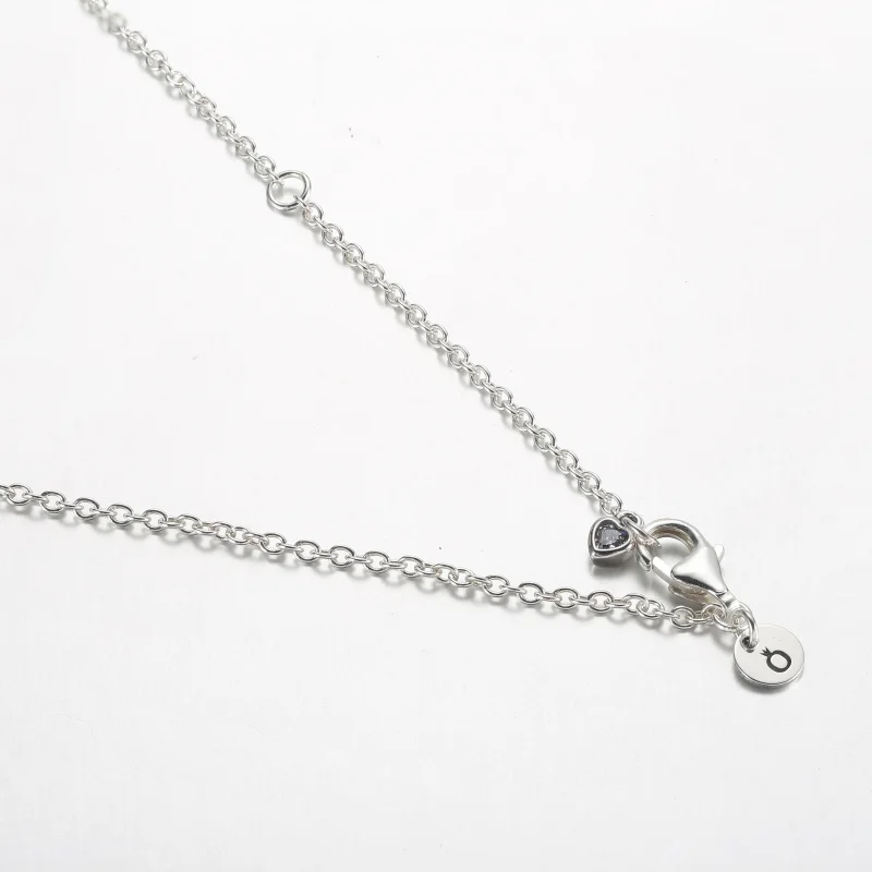 (bilde for) Pandora I love u sterling silver pendant with clear cubic zirconia, clear crysta - Vis 4