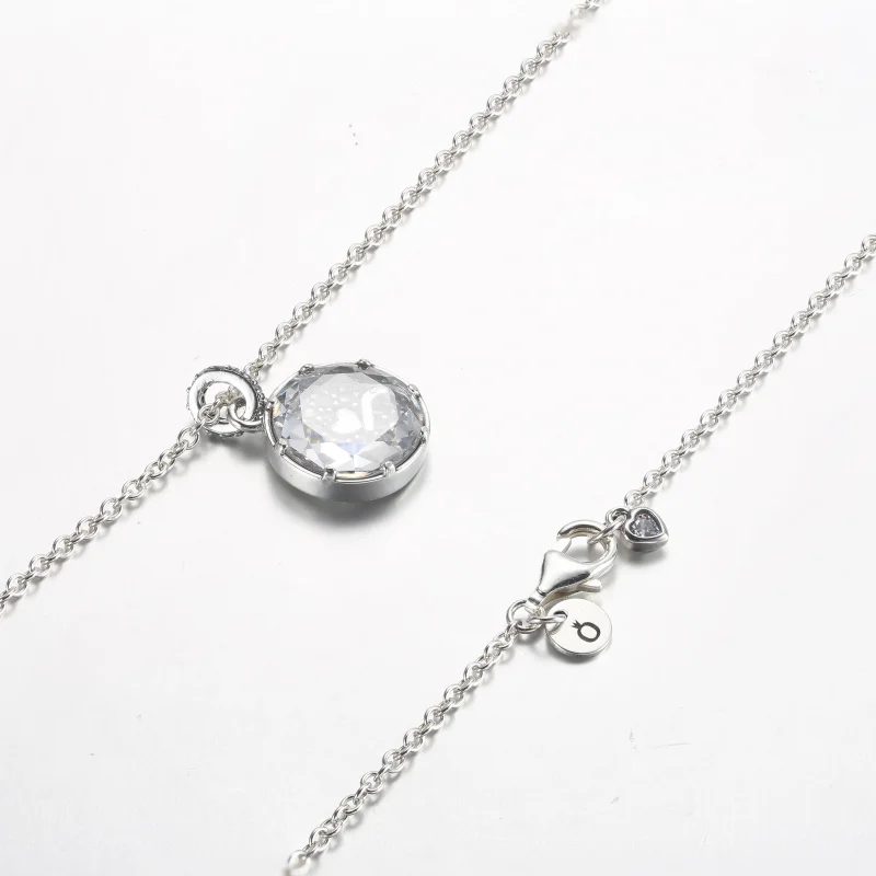 (bilde for) Pandora I love u sterling silver pendant with clear cubic zirconia, clear crysta - Vis 5