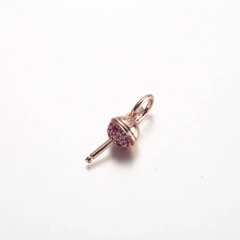 (bilde for) Pandora Lollipop 14k rosegullbelagt dangle med rød cubic zirconia - 782598C01 - Vis 3