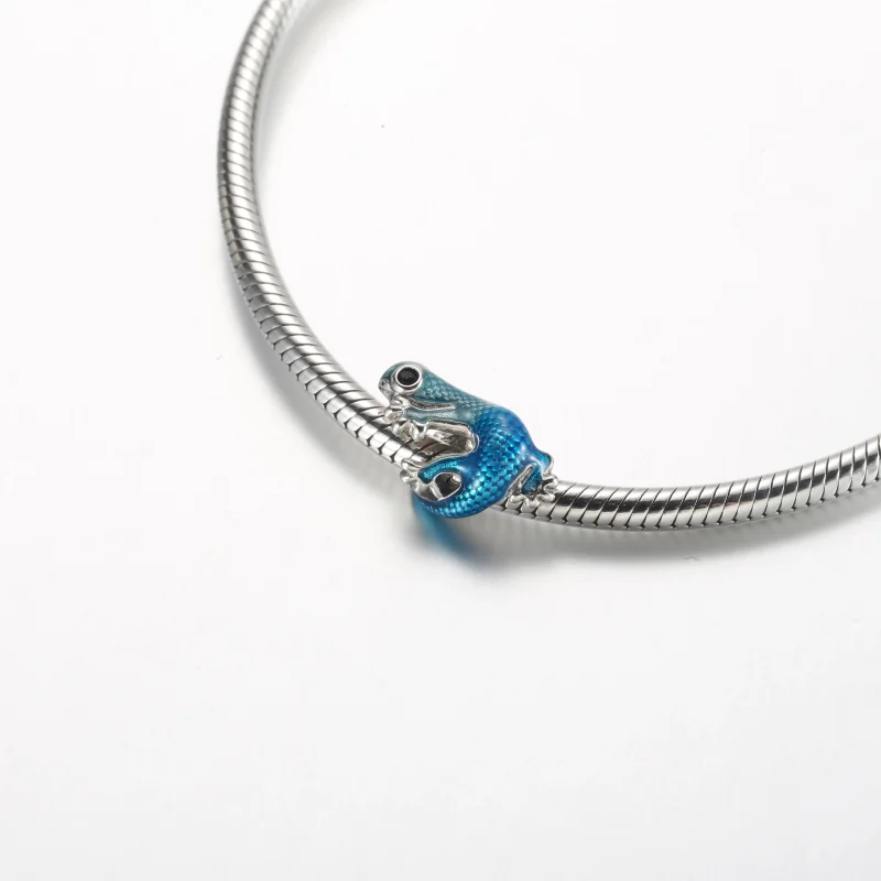 (bilde for) Pandora Metallisk Blå Gekko Charm - 792701C01 - Vis 5