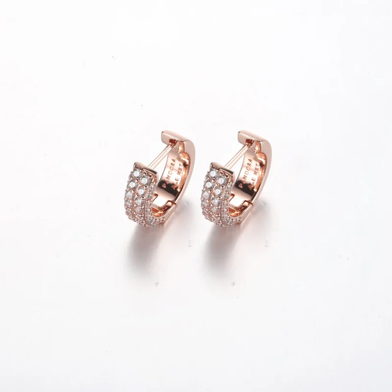 (bilde for) Pandora Timeless Pavé Dobbel Rad Øreringer - 282622C01 - Vis 2