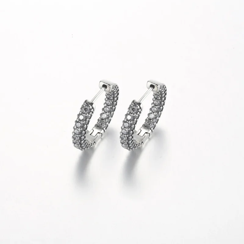 (bilde for) Pandora Timeless Pavé Enkel Rad Øreringer - 292624C01 - Vis 2