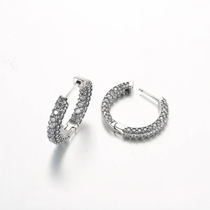 (bilde for) Pandora Timeless Pavé Enkel Rad Øreringer - 292624C01 - Vis 5