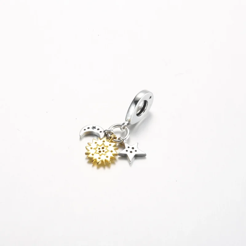 (bilde for) Pandora Tofarget Himmelsk Trippel Hengende Charm - 762676C01 - Vis 3