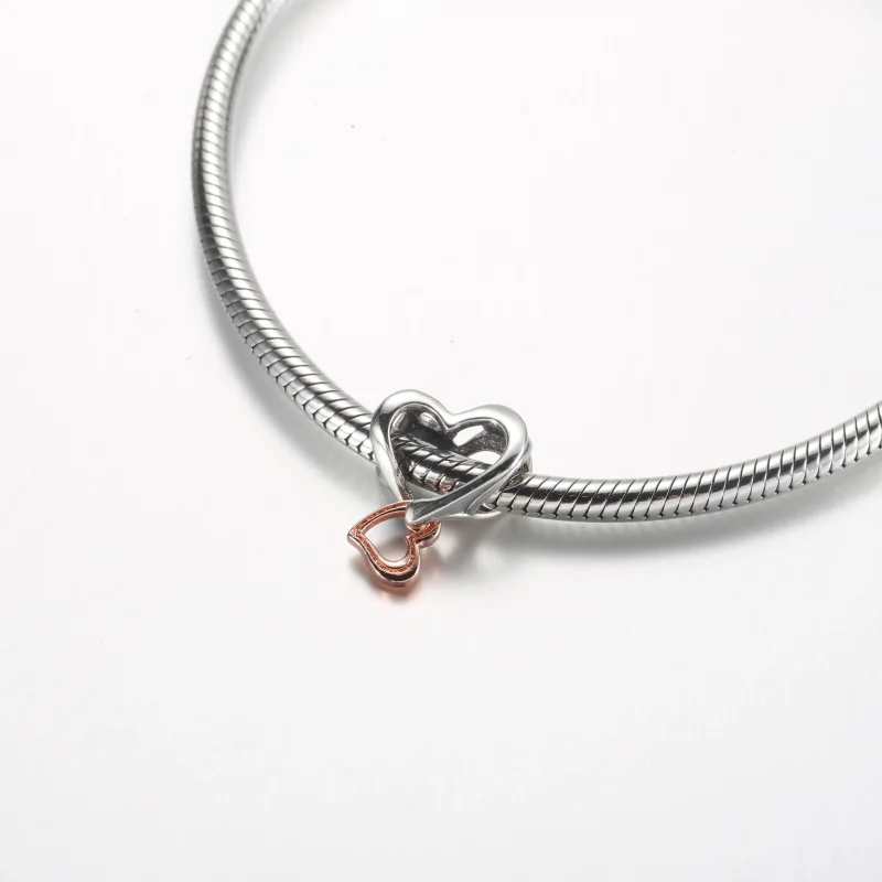 (bilde for) Pandora Tofarget Åpent Evighetshjerte Charm - 782642C00 - Vis 5