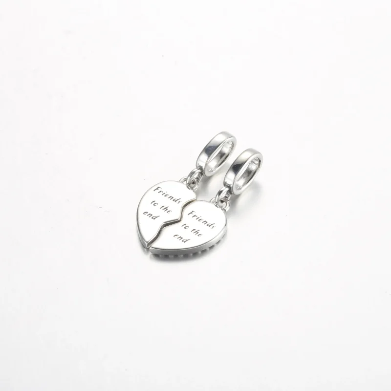 (bilde for) Pandora Venner Delbart Hjerte Hengende Charm - 792743C01 - Vis 3